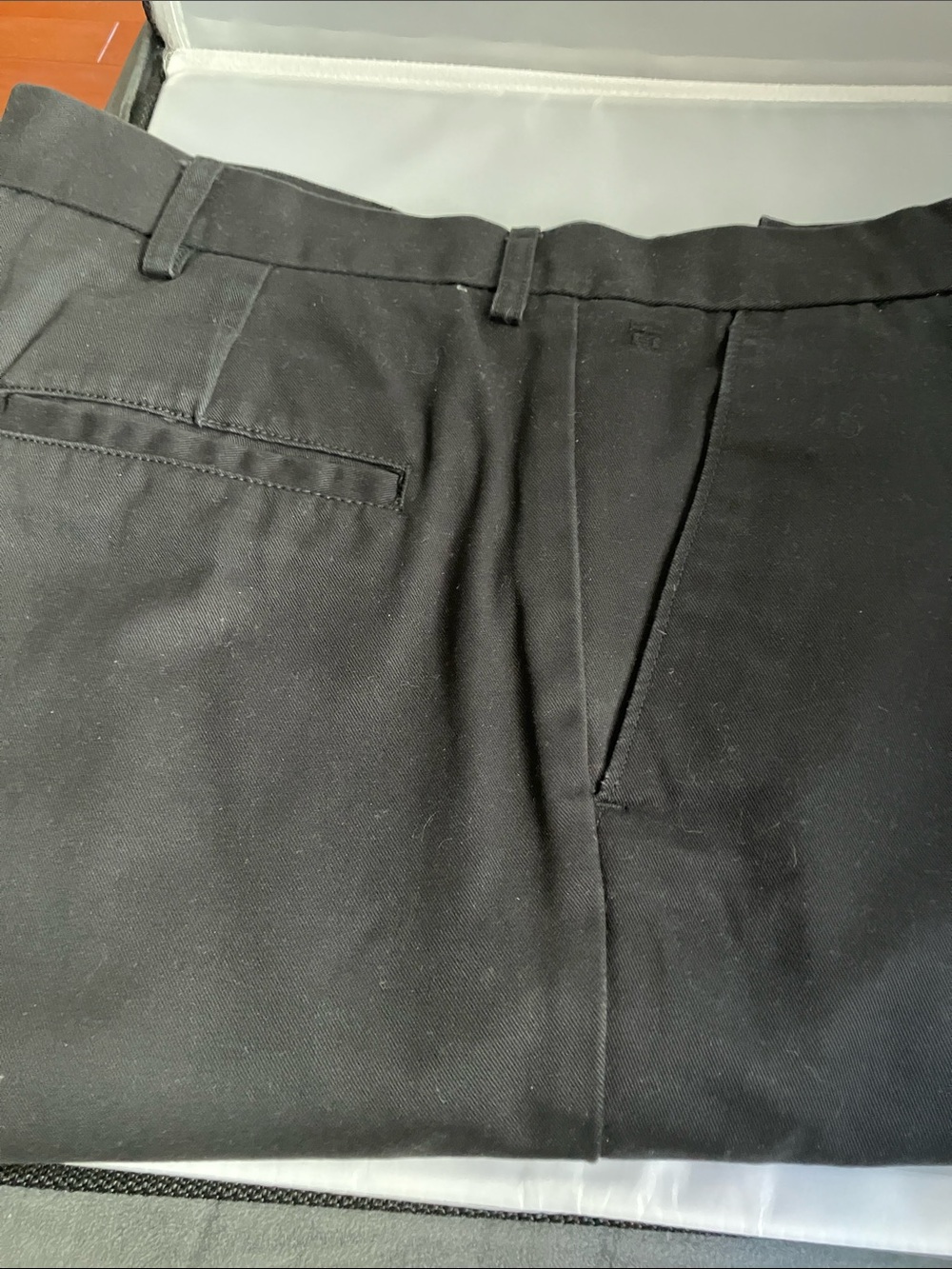 Haggar Black Flat-Front Dress pants
